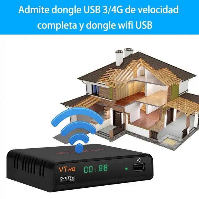 Récepteur satellite GTMEDIA V7 HD DVB-S/S2/S2X AVS+ VCM/ACM multi-stream T2MI BISS auto roll ccam USB WIFI