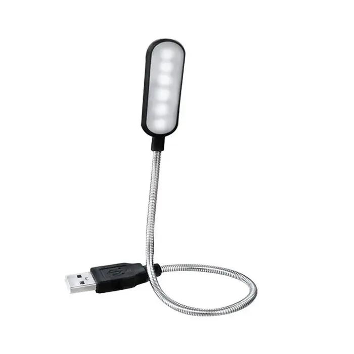 Mini 4 LED lampe de livre Portable USB lecture lampe de nuit blanc/couleur chaude Table lampe de bur