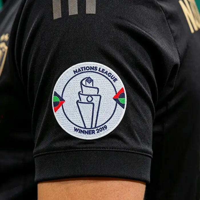 Écussons imprimés football 2019-2021, patchs de football France 2023-2025, estampage à chaud pour l'équipe de football du Portugal