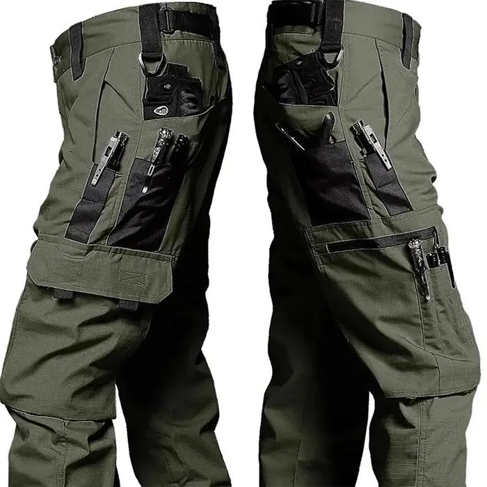 Pantalon de travail tactique pour hommes, Cargo d'extérieur, multi-poches, imperméable, vêtements de
