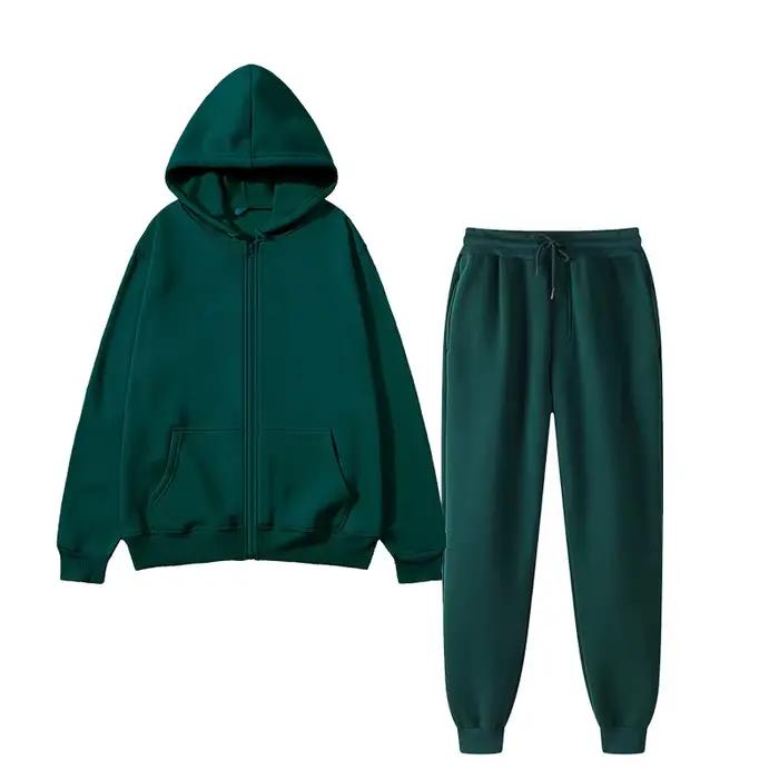 Ensemble de vêtements de sport unisexe de couleur unie