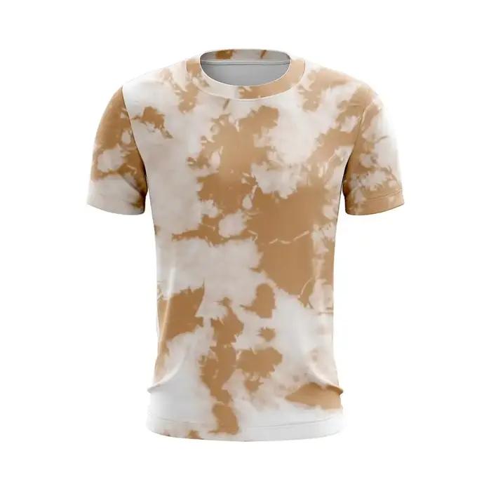 Nouveau créatif amusant 3d imprimé cravate colorant T-shirts drôle rue décontracté ample surdimensionné hauts pour homme
