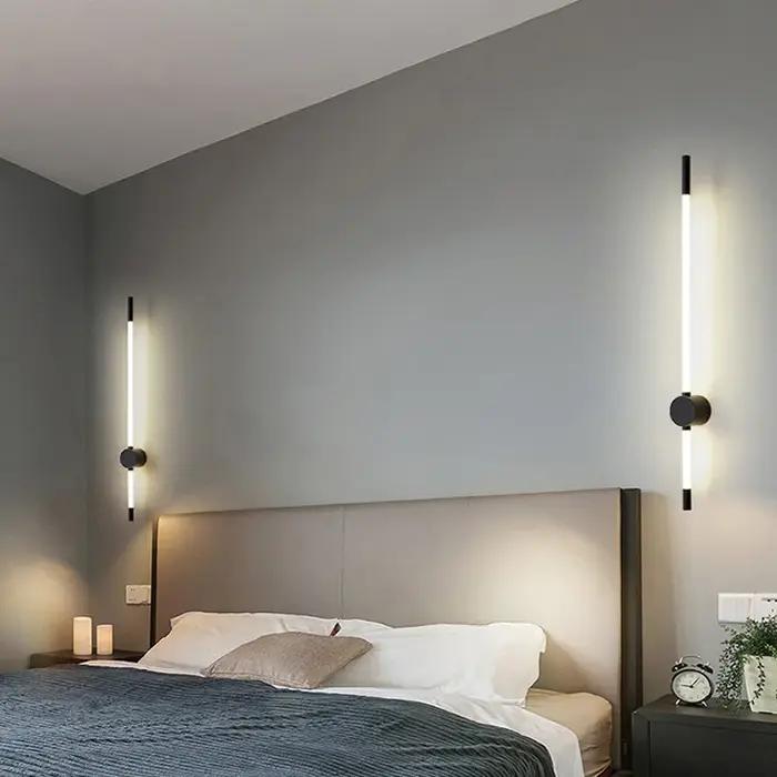 Moderne LED longues appliques murales pour chambre éclairage salon fond décorer escaliers lampe hôte