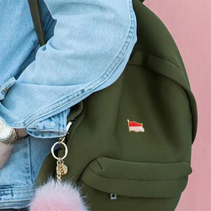 Monaco Principauté Pays Drapeau Émail Revers Chapeau Casquette Cravate Broche Badge
