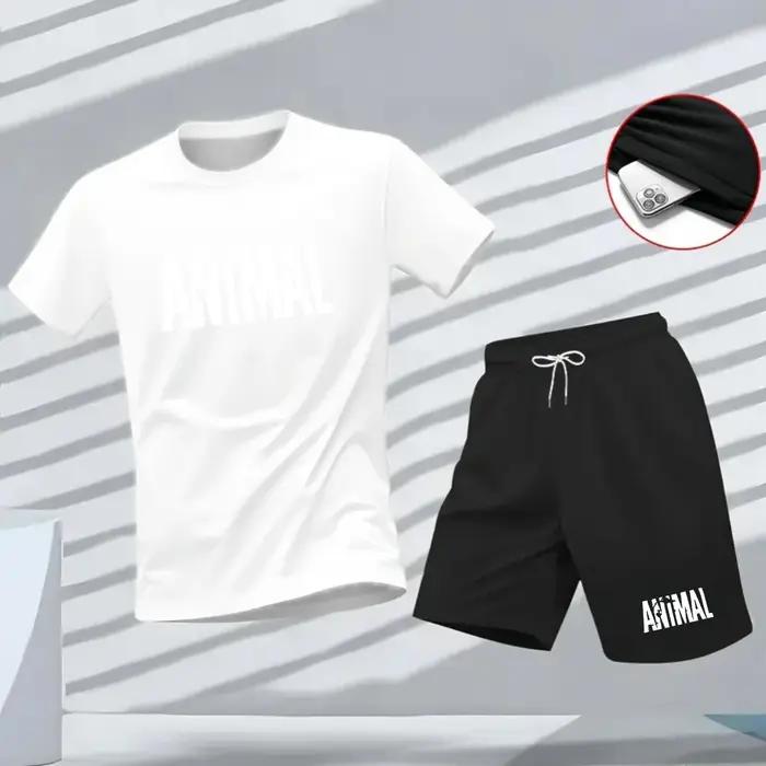 Nouvel ensemble deux pièces d'été pour homme : T-shirt à manches courtes et short, respirant et à séchage rapide, idéal pour le sport et les loisirs.
