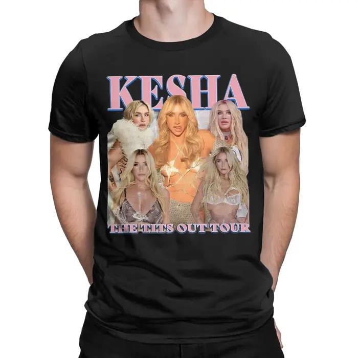 Kesha Tour T-shirts imprimés pour hommes et femmes, vêtements en pur coton