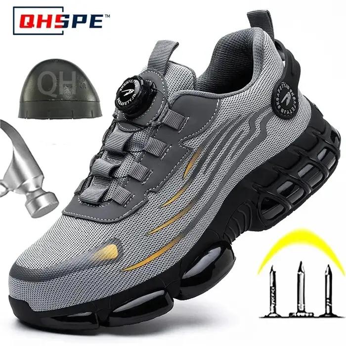 Chaussures de sécurité pour hommes bottes de protection élastiques chaussures décontractées à la mode respirantes protection contre les odeurs chaussures de travail pour hommes occasions spéciales