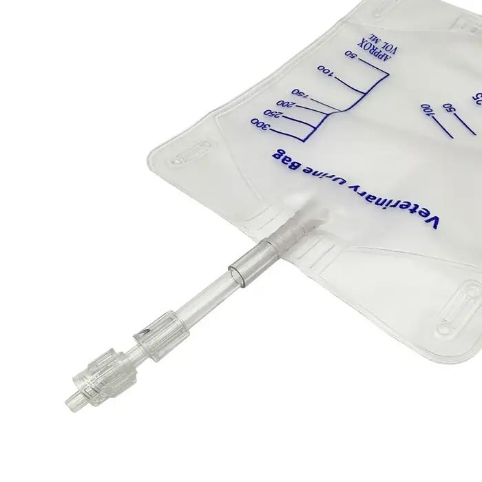 Sac de collecte d'urine de proximité pour chien et chat avec tube d'extension anti-reflux brun foncé pour animaux de compagnie hygiène quotidienne occasions spéciales