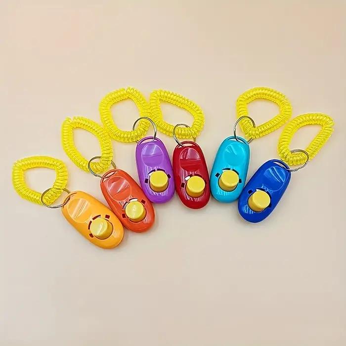 1/2/4 pièces de clickers d'entraînement pour chien de couleur aléatoire