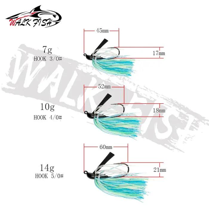 WALK FISH 7G 10G 14G Spinner appât sans mauvaises herbes gabarit basse gabarit Chatter appât pêche l