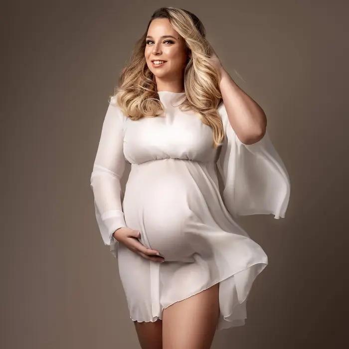 ALTERClothing-Robe courte en mousseline de soie pour femme