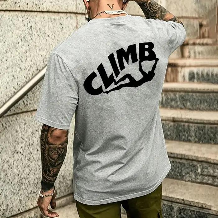 T-shirt de design pour l'escalade en modal, décontracté, respirant, adapté aux quatre saisons, pour grimpeurs homme, cadeau parfait pour les amateurs de montagne