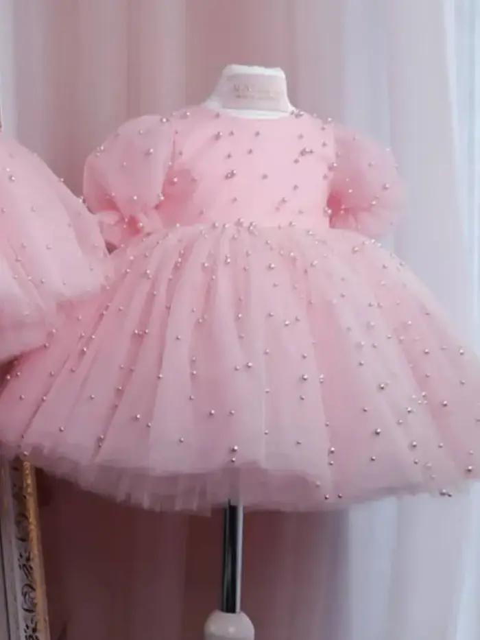 Robe de princesse tutu perlée pour bébé fille
