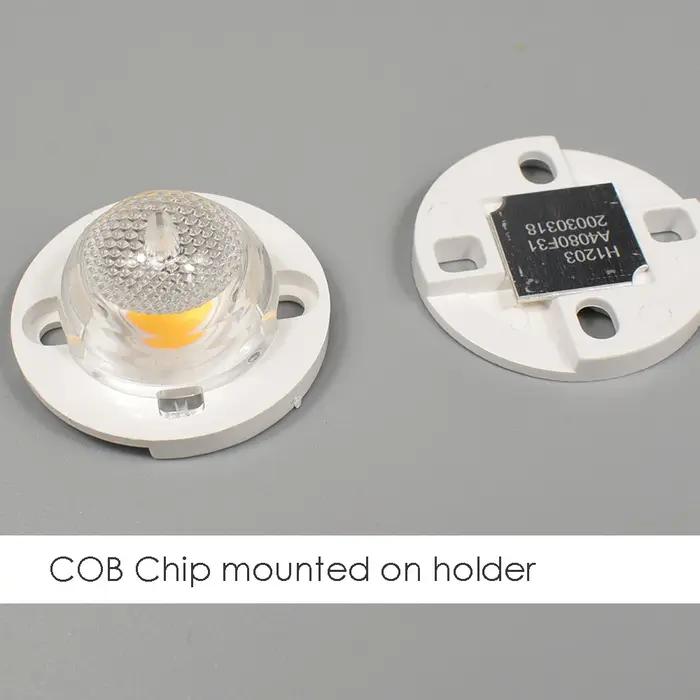 Support de support PC COB avec lentille LED (feixe 120 degrés, plaque de montage en plastique pour a