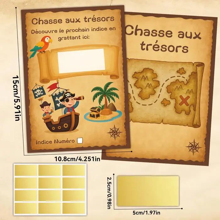 Ensemble de jeu de chasse au trésor sur le thème des pirates