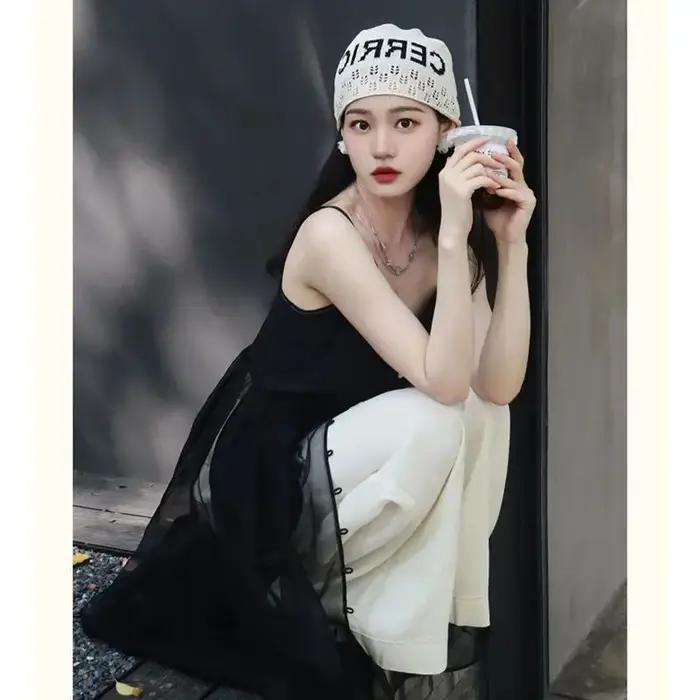 Nicemix – vêtements d'été pour femmes, haut de gamme, élégant, bretelles fines, Camisole, robe longue, pantalon à jambes larges, ensemble deux pièces, tenues pour femmes