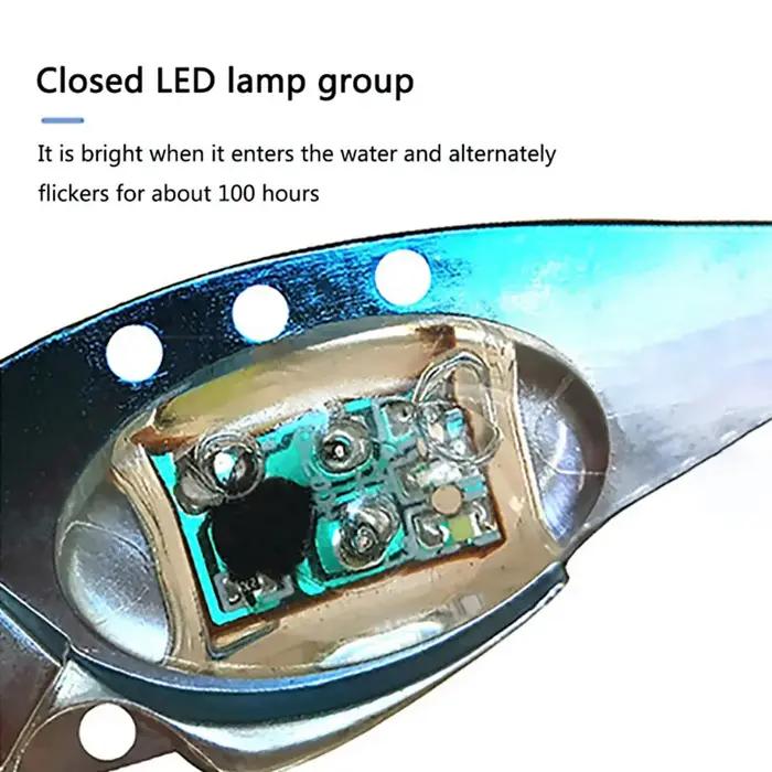 Sous-marin LED éclairé VIBRATION coulant leurre-eau de saut LED clignotant lumière calmar appât leurre fishfinder