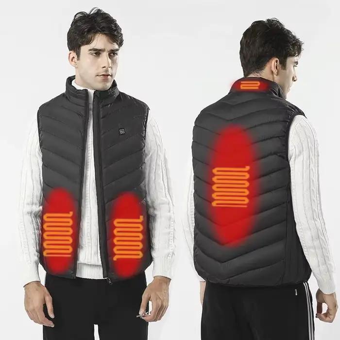 Veste thermique chauffante électrique intelligente en coton pour hommes et femmes, avec chauffage infrarouge, pour activités hivernales et randonnées