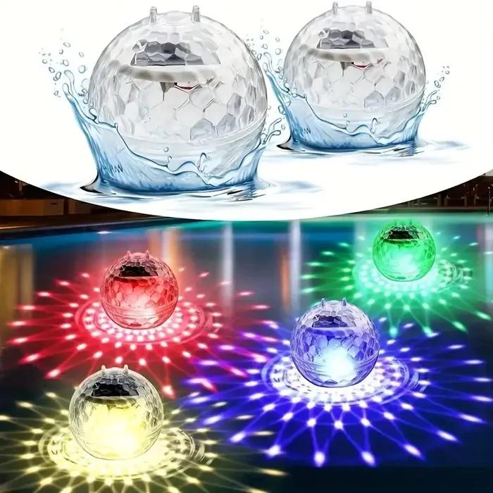 Lampes flottantes solaires piscine LED étanche énergie solaire multicolore changeante lampe à dérive