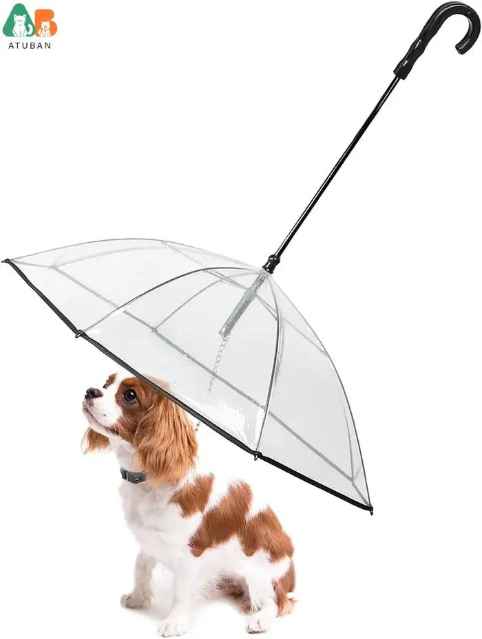 ATUBAN Parapluie pour chien avec laisse pour petits animaux