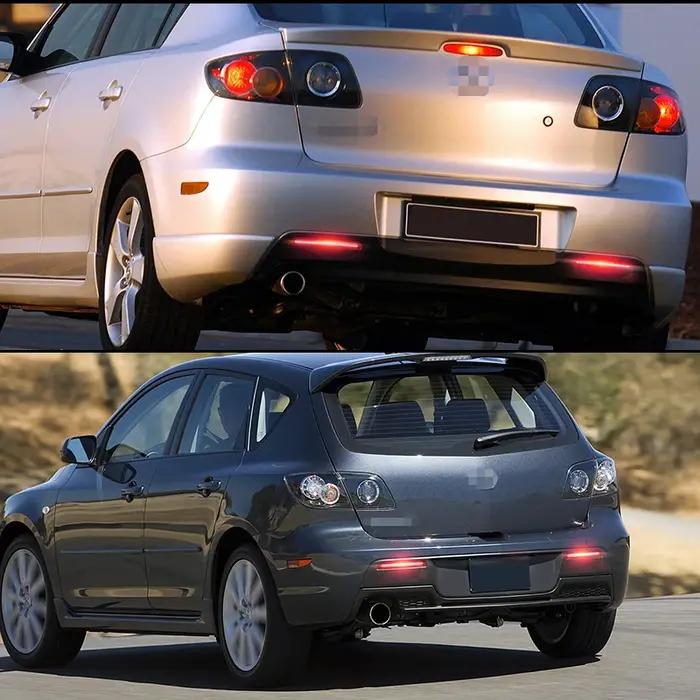 Réflecteurs de pare-chocs arrière à LED rouges, pour Mazda 3 / Mazdaspeed 3 2004 – 2009, feu antibro