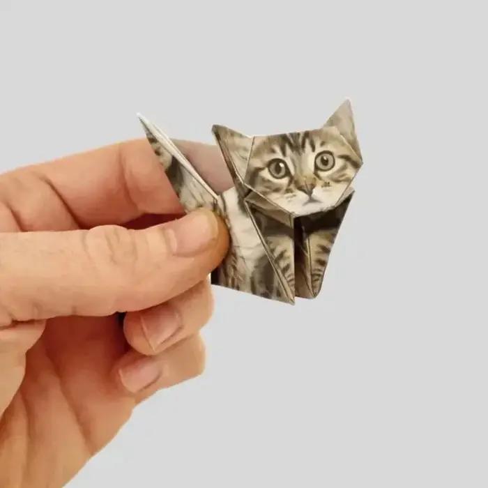 50 pièces créatif bricolage Origami papier chats chiens dinosaure à la main Art artisanat