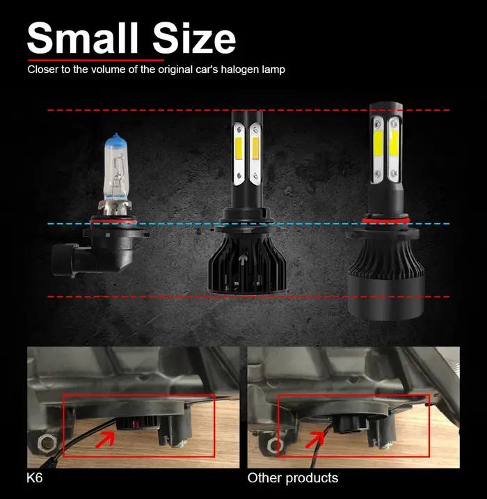 Phare de voiture LED 360W 60000LM CSP, puce CANBUS 9006 9007, ampoules antibrouillard Turbo pour DOD