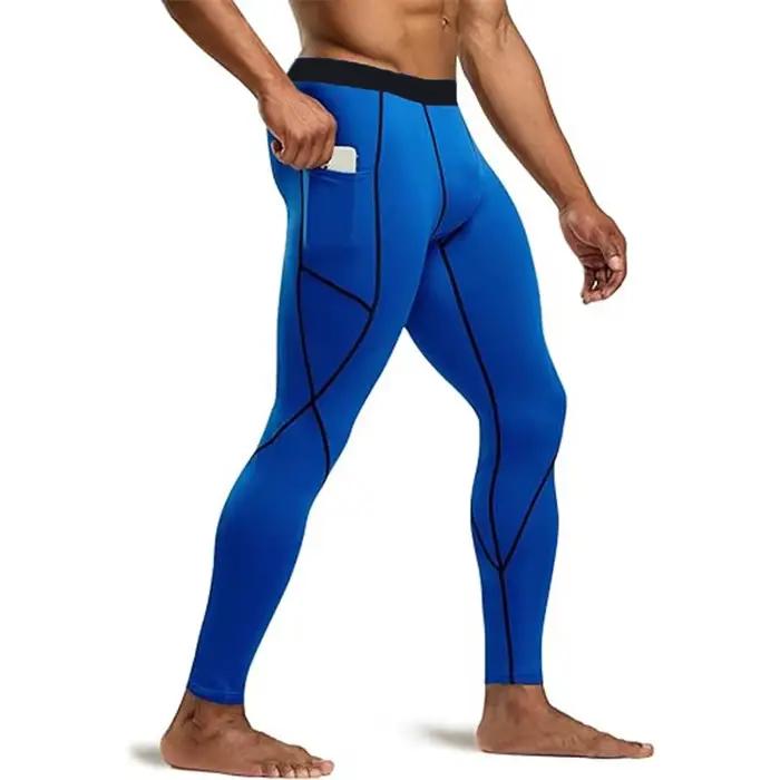 Hommes Leggings de course collants de Sport de gymnastique à séchage rapide homme Compression pantal