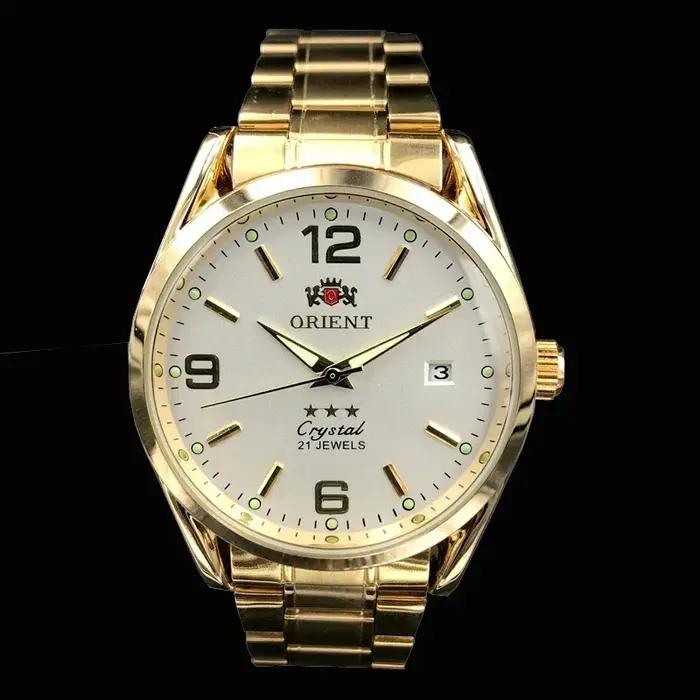 Montre homme Orient Double Lion classique acier automatique mécanique multifonction tourbillon luxe