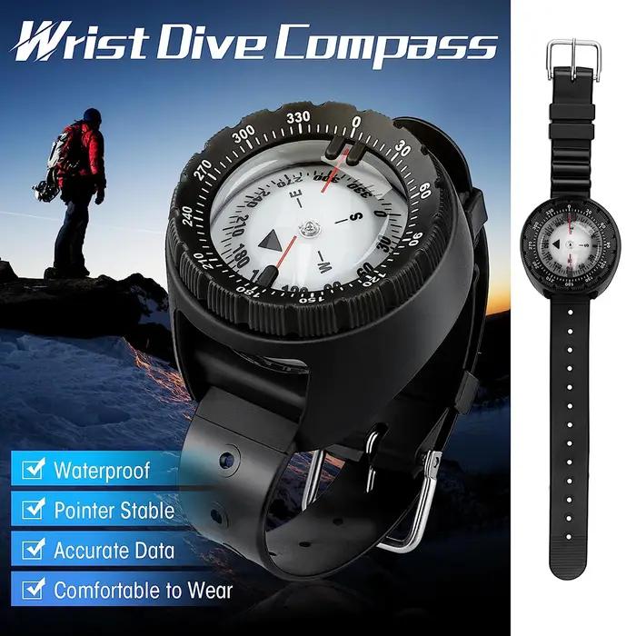 Boussole de plongée sous-marine numérique 50m, navigateur professionnel étanche, montre numérique lu