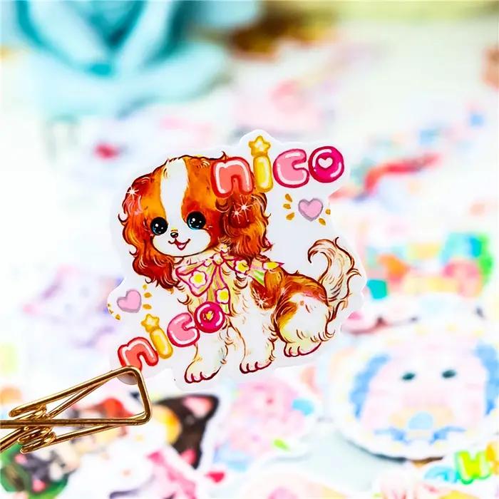 Autocollants animaux de dessin animé pour scrapbooking, chien mignon, décoration de journal intime,