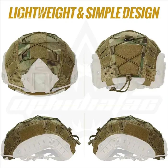 Housse de casque combat OPHIDIAN pour casque Fast MH PJ BJ accessoires chasse airsoft camouflage