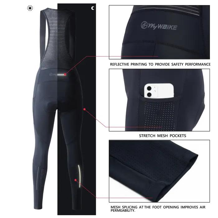 YKYWBIKE pantalon bavoir de cyclisme pour femmes collants