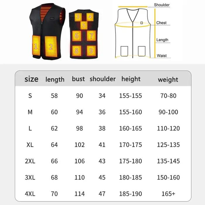 Gilet chauffant hommes femmes vestes chauffantes électriques vêtements de sport manteau