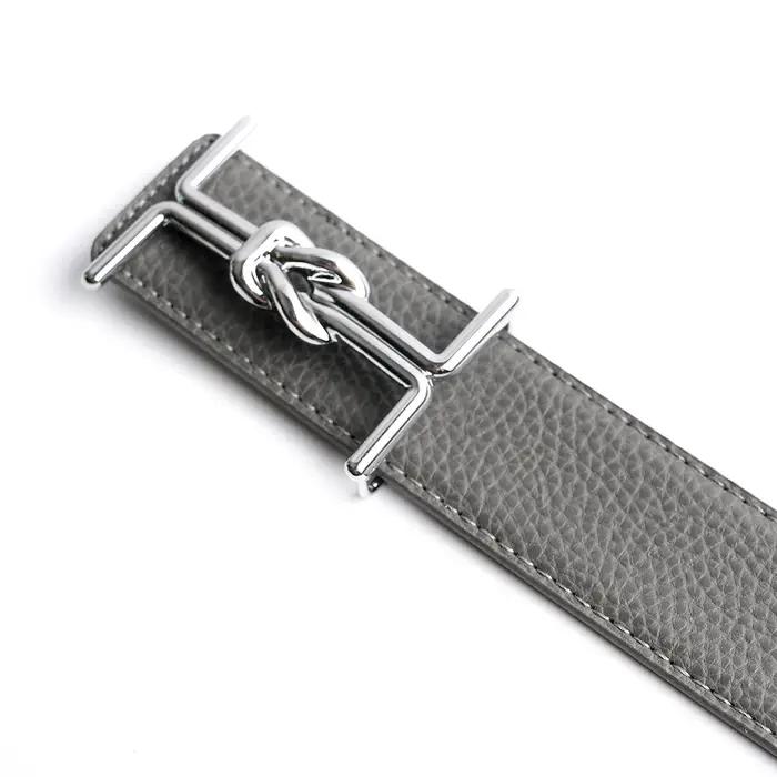 Ceinture en cuir véritable ECHAIN à boucle ardillon pour homme et femme, élégante et polyvalente pour toutes les occasions de style décontracté