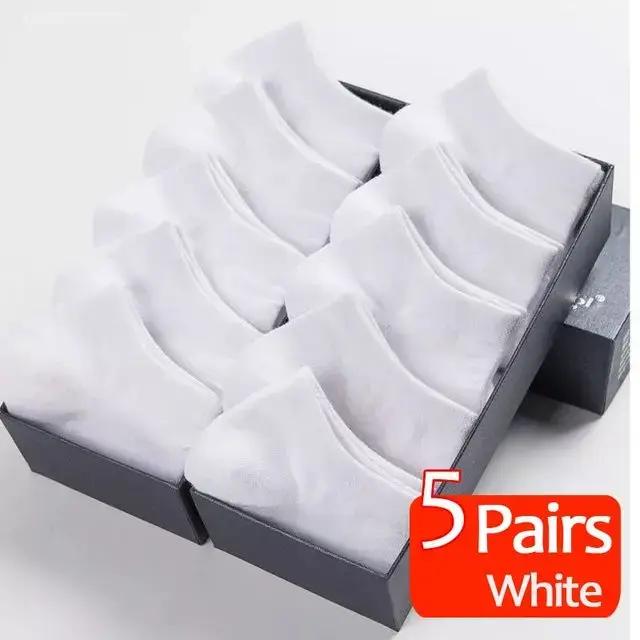 Chaussettes bateau homme 5 paires noires professionnelles - Confort et respirabilité pour chasseurs élégants