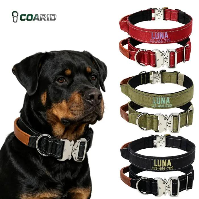 Nouveau collier pour chien personnalisé, design réfléchissant et anti-explosion, adapté aux chiens de taille moyenne et grande.