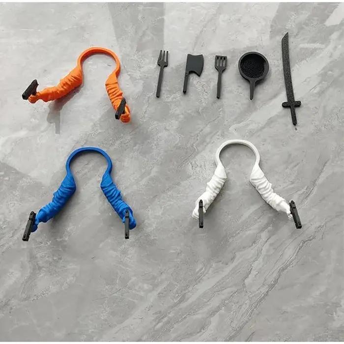 Accessoires d'armes pour volailles imprimés en 3D avec +7 armes – Ailes de poulet pour décorer les poulaillers de