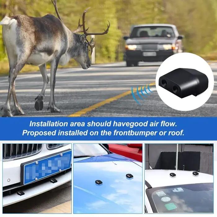Répulsif Ultrasonique Pour Animaux De Voiture Montage Sur Calandre Alarme Sonore Sécurité Protection De Voiture Occasions Spéciales