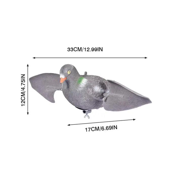 Leurre pigeon et colombe volant réaliste - Appât pour chasse aux tourterelles - Décor de jardin effaroucheur