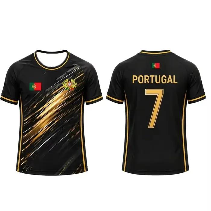 Maillot de football Portugal 2026 T-shirt respirant séchage rapide rayures style pinceau pour hommes et femmes entraînement occasions spéciales