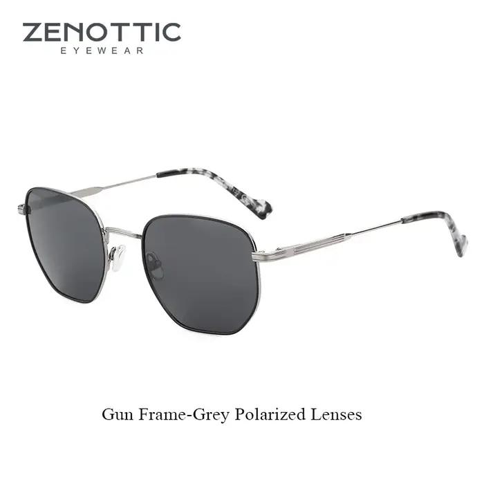 ZENOTTIC Lunettes de soleil polarisées à géométrie hexagonale tendance pour hommes et femmes