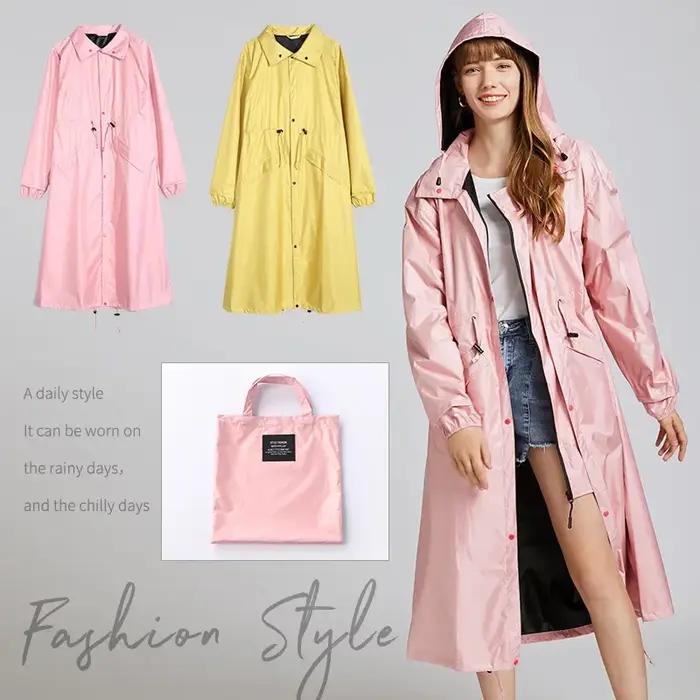 Poncho de pluie imperméable avec capuche pour femme