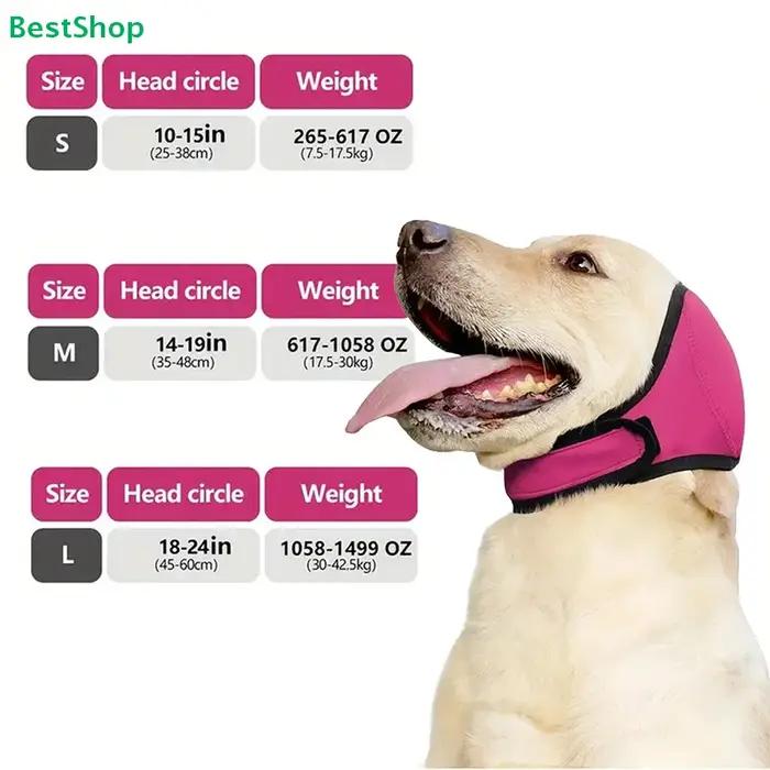 〔R〕Protège-oreilles pour chien (épaissis) pour le bruit et le bain - Protection imperméable avec capuche apaisante