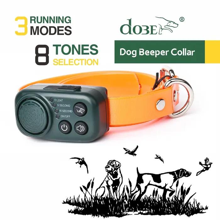 Collier de chasse rechargeable pour chien avec bip, étanche, avec 3 modes de fonctionnement et 8 sons
