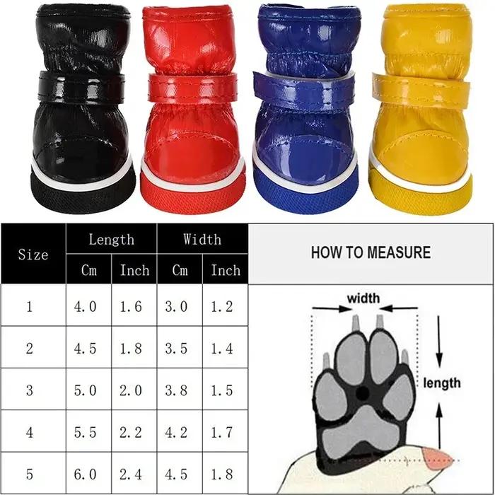 Bottes de neige coordonnantes pour petits chiens
