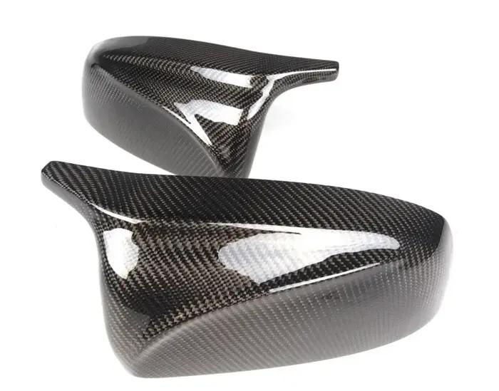 Couvercle de rétroviseur latéral de voiture en Fiber de carbone/ABS 2x X5 X6, coque de remplacement