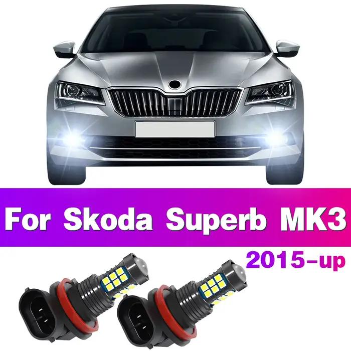 Ampoule LED antibrouillard avant de voiture, 2 pièces, pour Skoda Superb MK3 2015 – 2020 2016 2017 2