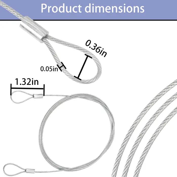 Câble de sécurité en acier inoxydable, câble de sécurité pour serrure à bagages, câble en acier Flexible, câble métallique de sécurité avec Double boucle