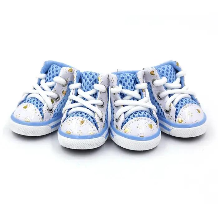 Printemps été chaussures pour chien de compagnie respirant maille chiot chaussures anti-dérapant chi